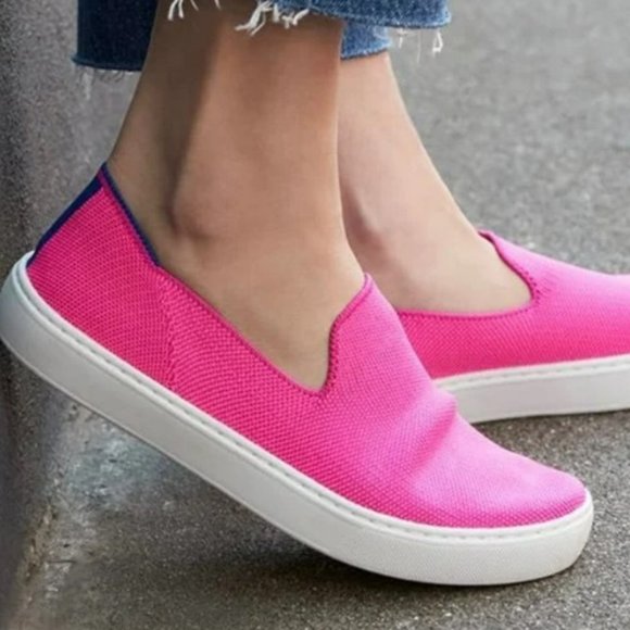 Rothy's Shoes - Rothy's Bubblegum Pink Slip-On Sneakers - Size 7.5